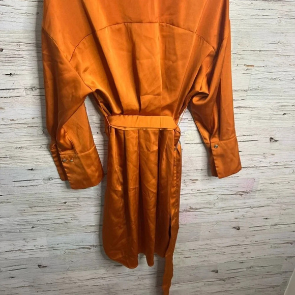 Sosken orange long sleeve dress  with belt Nordstrom size 1 small - Picture 6 of 12